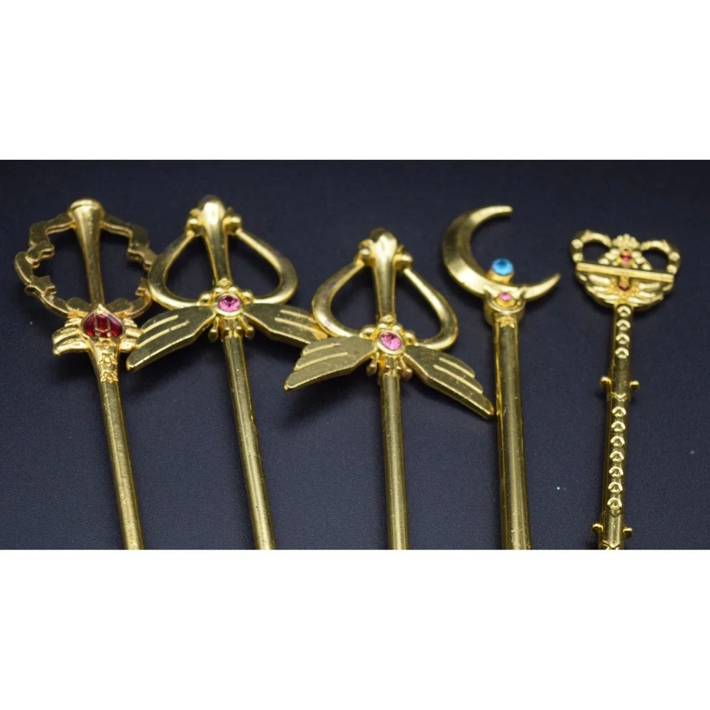 Magical Girl Wand Makeup Brush Set 17pc Colors Gold Silver Rose Good Cosmetic